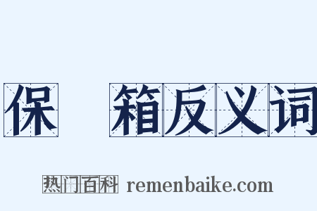 保險箱反义词是什么意思的图片